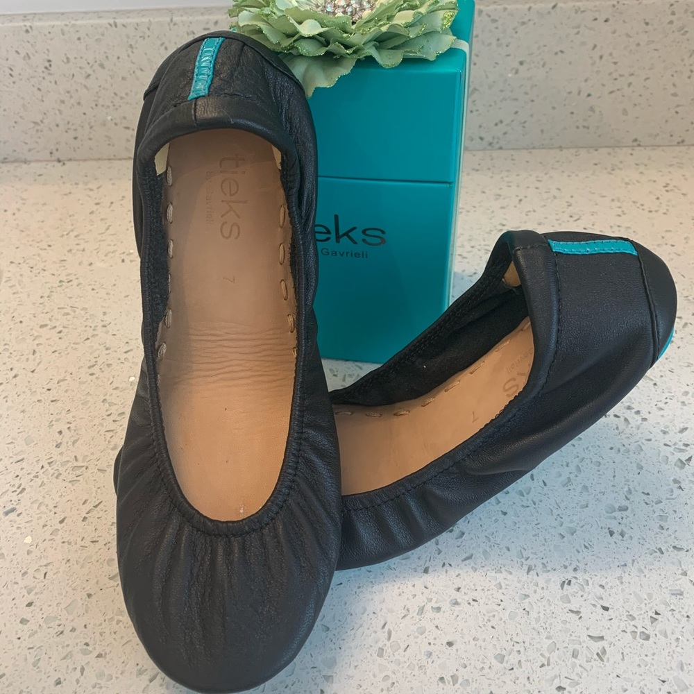 Tieks - black leather slippers